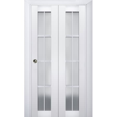 Sartodoors Sliding Closet Bi-fold Doors White Solid Core Modern Interior VEREGIO7412BF-WS-64 x 96 (2* 32x96)