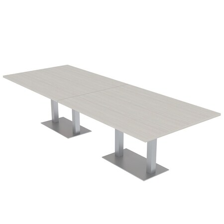 Skutchi Designs Rectangle Conference Table With Power, 48 in W, 144 in L, Ivory HAR-REC-48X144-DOU-K458-NA
