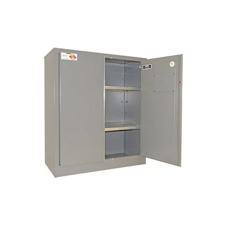 Securall Single Wall Industrial Storage Cabinet, 42 in H, 36 in W, 18 in D, Beige, 2 Shelves SS142