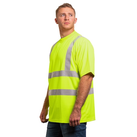 Game Workwear T-Shirt, 100% Polyester, Hi Vis Lime, 3XL 260E