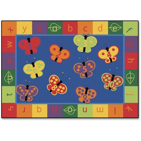 Carpets For Kids 123 ABC Butterfly Fun 8 ft. x 10 ft. Rectangle Rug 3517