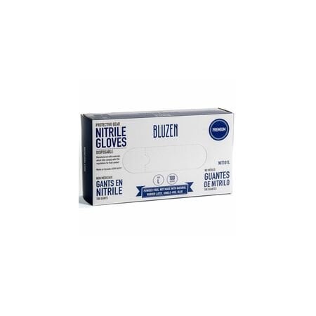 Remcoda Disposable Nitrile Gloves, 3 mil Thickness, Large Size, Nitrile, Blue, Durable, Comfortable, 10PK NIT101-L