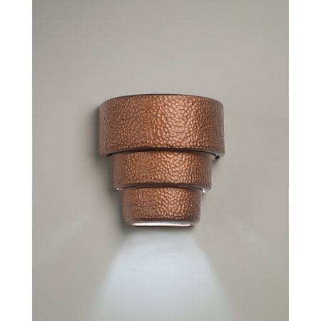 Luxury Lighting Hammerman 10 in Tall Banded Ceramic Outdoor Wall Light, Rubbed Copper Paint Finish, 2PK (2) HM124-ACop-ud-7