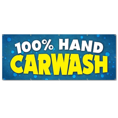 Signmission Hand Car Wash, 48 Inch, Banner B-120-30387