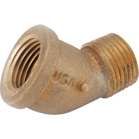 Anderson Metals 3/4'' 45 Deg. Street Red Brass Elbow, 1/8 Bend 738124-12