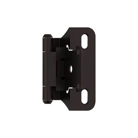 Amerock 1/4 in 6 mm Overlay Self-Closing, Partial Wrap Oil-Rubbed Bronze Hinge - 1 Pair BPR7566ORB