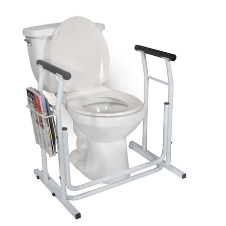 Refuah Stand Alone Toilet Safety Rail Aluminum - White RE2089541