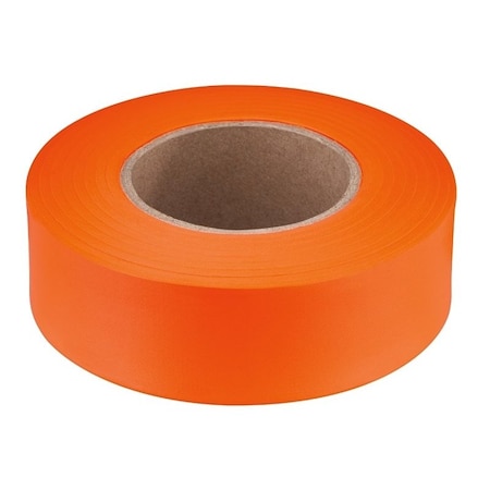 Empire Flagging Tape, 200 ft L, 1 in W, Orange, Plastic 77-002