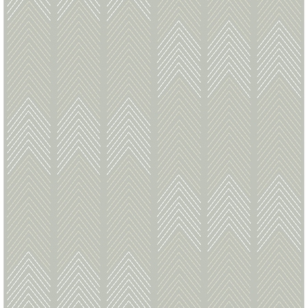 A-Street Prints Nyle Light Grey Chevron Stripes Wallpaper 4066-26527