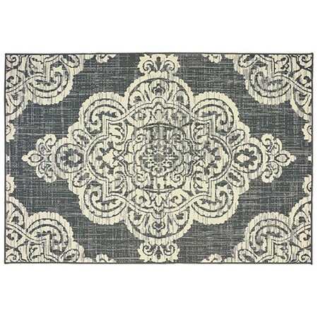 Oriental Weavers Marina Indoor Outdoor Outdoor Oriental Rectangle Area Rug, Grey - 5 ft. 3 in. x 7 ft. 6 in. M5929E160230ST