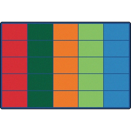 Carpets For Kids 4025 Colorful Rows Seating Rug 4025