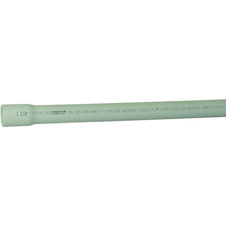 Jm Eagle Rigid Conduit, 114 in, 10 ft L, PVC 67470