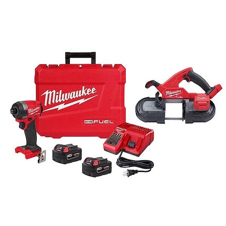Milwaukee Tool M18 FUEL Impact Driver+M18 FUEL Band Saw 2953-22, 2829-20