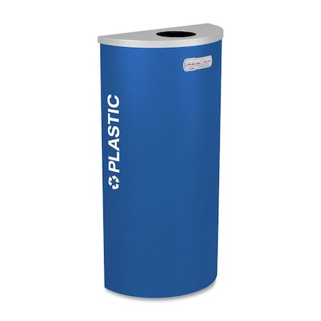 Ex-Cell Kaiser 8-Gal. Half-Round Receptacle - Plastic decal, Blue RC-KDHR-PL RYX