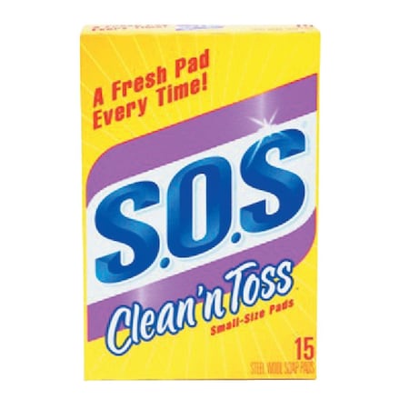 S.O.S. S.O.S Clean n Toss Scouring Pad, 15 Count 91011