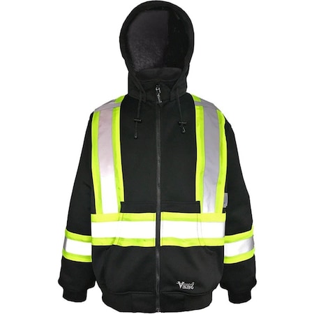 Viking Safety Hoodie, Cotton-Lined, XL 6421BK-XL