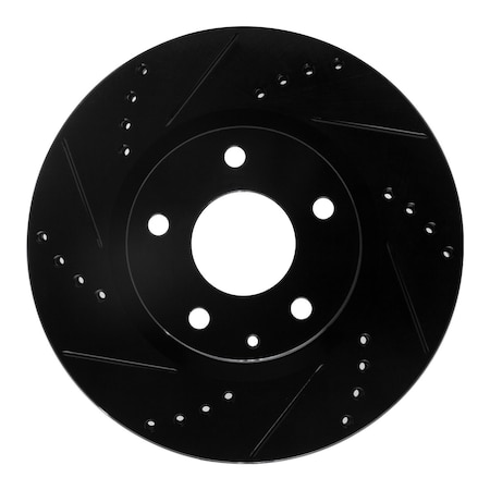 Dynamic Friction Co DFC Brake Rotor - Drilled and Slotted - Black 633-80052L