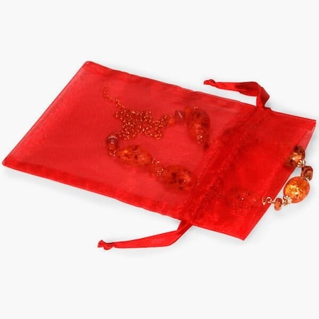 Nashville Wraps Red Organza Bags, 5x75x7, 10PK B95212