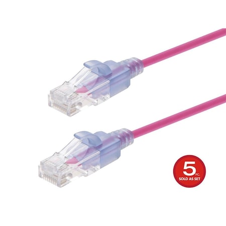 Monoprice SlimRun Cat6A Ethernet Patch Cable - Snagless RJ45_ UTP_ Pure Bare Cop 36202