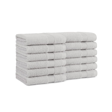 Arkwright Home Host & Home Washcloth 13x13 Light Grey - Pack of 12, 12PK P-WC-HH-1313-LG
