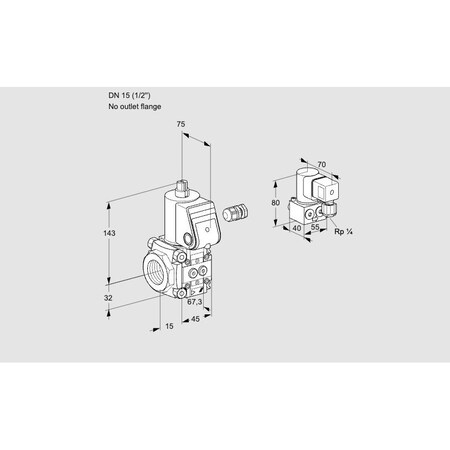 Honeywell Kromschroder Solenoid Valve for Gas - Class A, EN 161, 500 mbar Max KS88006130