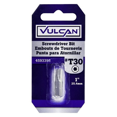 Vulcan 307751OR Screwdriver Bit, Hex Shank, S2 Chrome Molybdenum Steel PTA250565/307751O