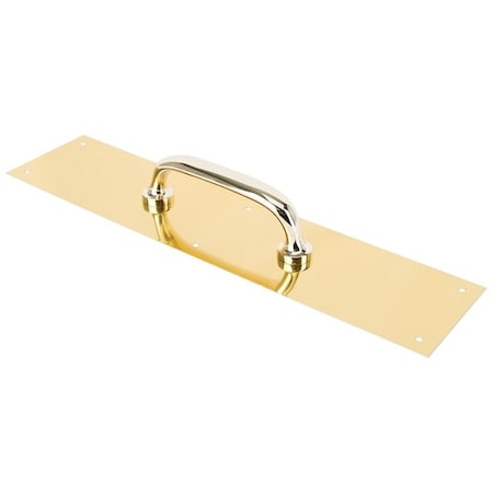 Prosource Door Pull Plate, 3-1/2 in W, 15 in D, 1-5/8 in H, Aluminum, Brass 32239BBB-PS