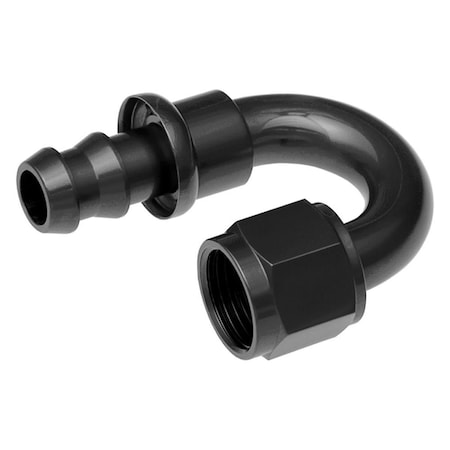 Safety First 2000 Series 180 deg Push Lock Hose End - Black SA3641385