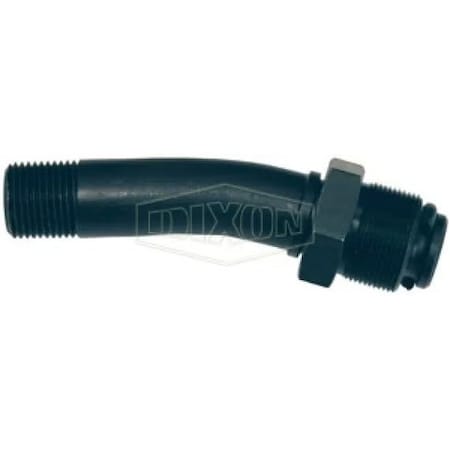 Dixon Bent Stem Swivel, 7/8-24 x 3/8 in, Threaded x MNPT, Steel, Domestic ATS7838M