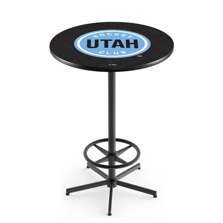Holland Bar Stool Co Pub Table, 36 in L, 36 in W, 42 in H, Steel Top, Black L216
