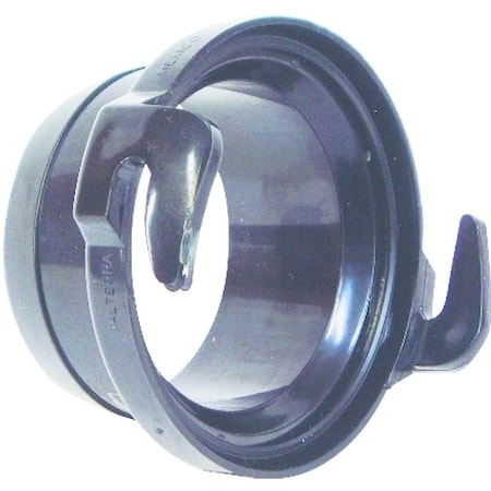 Us Hardware RV-309B Hose Adapter with Bayonet Hook, 3 in ID, ABS, Black RV309B