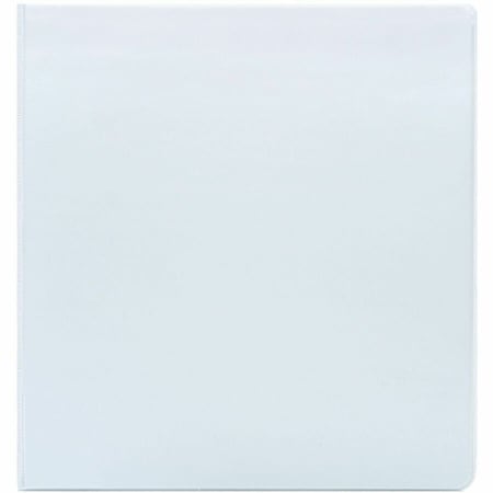 Business Source Ring Binder, White, Clear Sleeve BSN09955