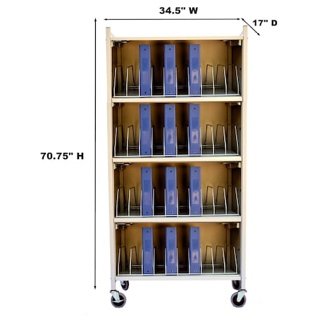 Omnimed Closed Chart Rack Holds X-Large Binders, 32 Binder Capacity 261526-BG