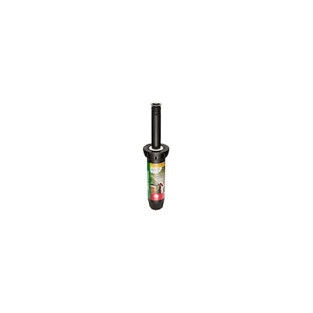 Rain Bird 1800 Series Spray Head, 1/2 in Connection, FNPT, 4 in H Pop-Up, 8 to 15 ft, Plastic Black 1804HEVNPR