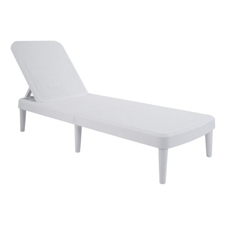 Homeroots 75" White Heavy Duty Plastic Outdoor Stacking Chaise Lounge 565262
