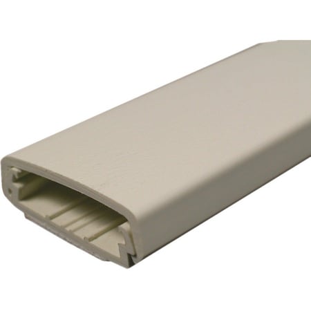 Legrand Cover Plate Raceway, 2300 Series, 1 Channel, 2-1/4 in W, 11/16 in H, 5 ft L, Ivory 2300BAC