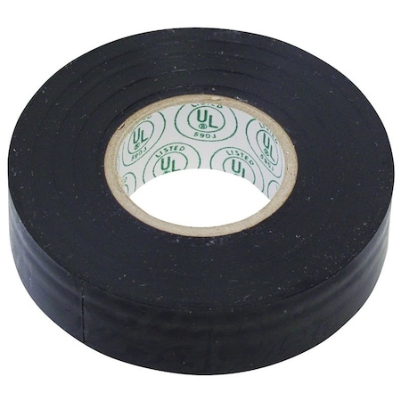 Gardner Bender Electrical Tape, 60 ft L, 3/4 in W, PVC Backing, Black GTP-607