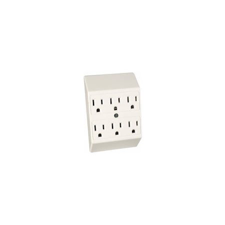 Pass & Seymour 2-Pole Plug In Adapter, Ivory, 15A 226PAICC6