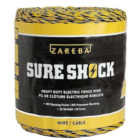 Zareba Zareba Sure Shock HDW1320YA-Z Heavy-Duty Polywire, Aluminum Conductor HDW1320YA-Z