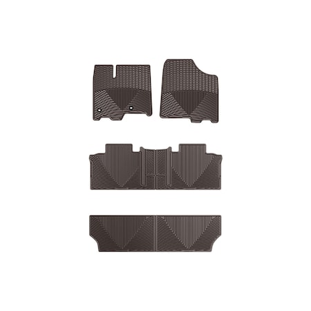 Weathertech Cocoa, Front, Rear, and Rear All Weather Floor Mats WTCC292244245