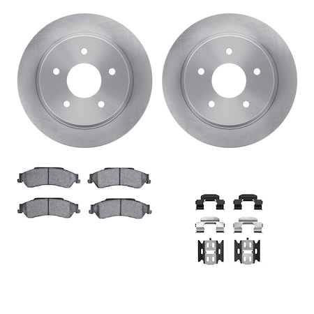 Dynamic Friction Co DFC Brake Rotor- Heavy Duty Brake Pad includes Hardware 6412-48055