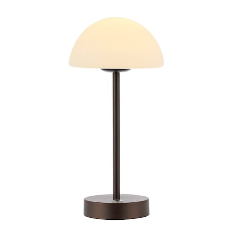 Jonathan Y Xavier 12.5" Modern Minimalist Iron Rechargeable Integrated Portable LED Table Lamp, Oil Rubbed Bronz JYL7109B