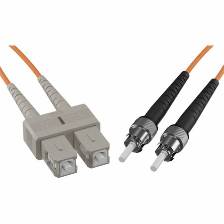 Unc Group Fiber Optic Patch Cable, Sc-St, 62.5 125 Multimode Duplex, Orange, 10M FJ6SCST-10M