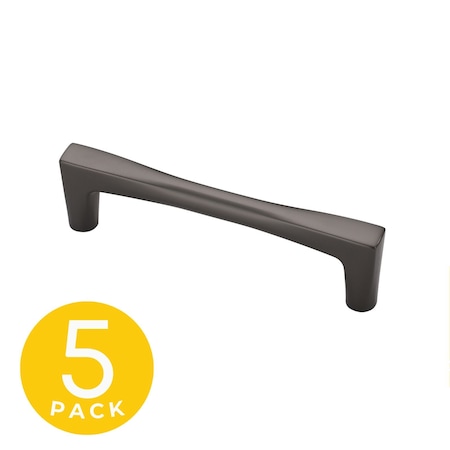 Sapphire Comet Series 3-3/4 in. 96 mm Center-to-Center Modern Matte Grey Cabinet Hardware Handle/Pull, 5PK SP-2075-96-GM-5
