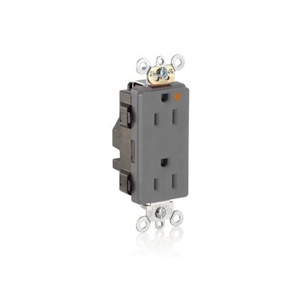Leviton Industrial Grade Decora Receptacle, 15 Amp, 125 Volt MT162-IGG