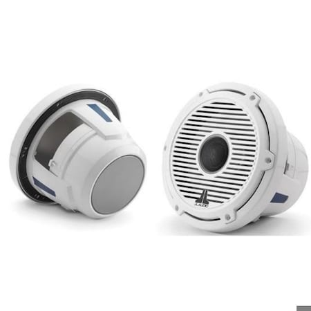 Jl Audio 8.8in Marine Speakers, Classic Grille, Gloss White Trim, Gloss White Grille, 2PK 93608/010-03077-00