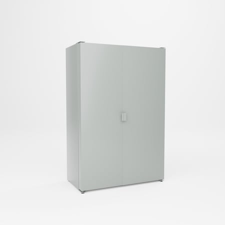 Pucel Pocket Door Bin Cabinet, 48 in W x 24 in D x 72 in H, 171 Plastic Bins, Light Blue PDBC-4872-00-171