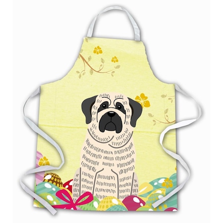 Carolines Treasures Easter Eggs Mastiff Brindle White Apron BB6016APRON