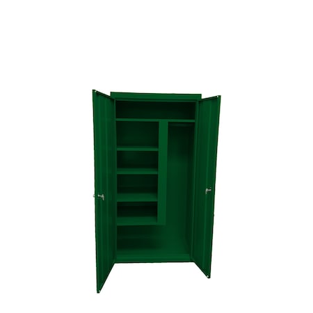 Steel Cabinets Usa Storage Cabinet, 72 in H, 36 in W, Leaf Green, 5 Shelves AF-361-L GRN