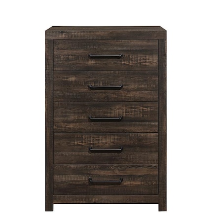 Homeroots 32" Oak Wood Five Drawer Dresser 633698